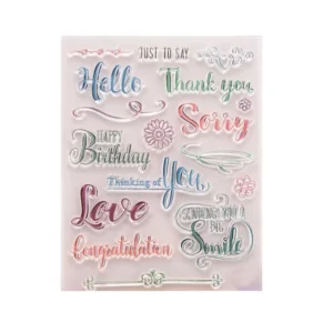 Big Words Stamp Set - detail view | clear stamp