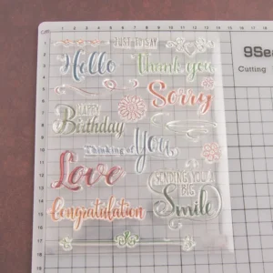 Big Words Stamp Set - size chart | clear stamp