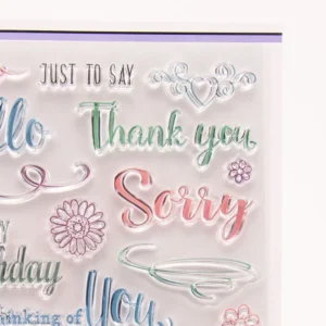 Big Words Stamp Set - lifestyle photo | clear stamp