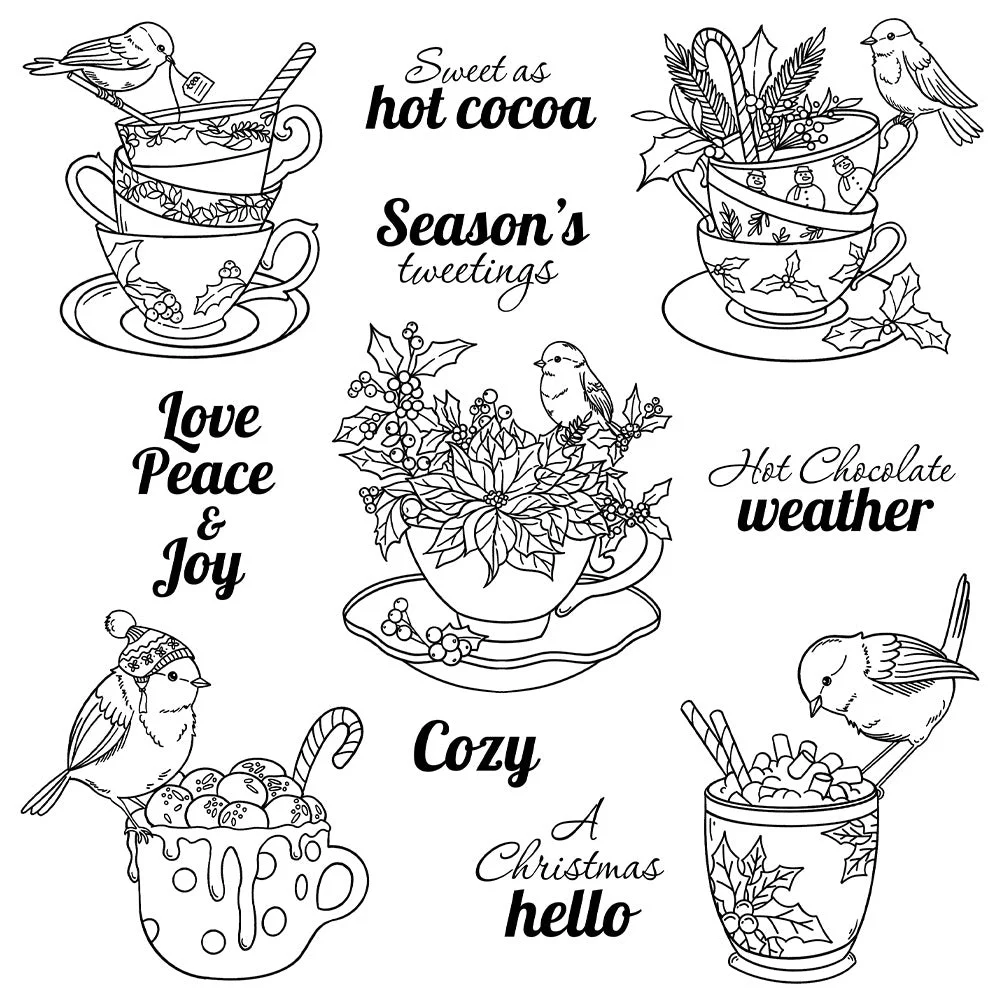 Bird Teacup Clear Stamps 04 Bird Teacup Clear Stamps 04