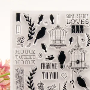 Birdcage Stamp Set - size chart | clear stamp