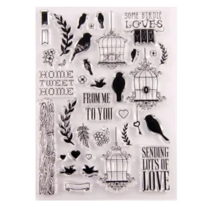 Birdcage Stamp Set - packaging photo | clear stamp