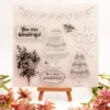 Birthday Banner Cake Clear Stamp Set - main product photo | clear stamp