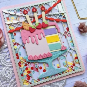 Sumflying Birthday Cake Metal Cutting Dies