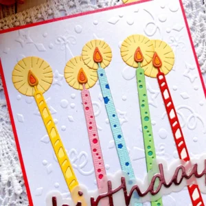 Birthday Candles Carbon Steel Crafting Dies Scrapbooking Die-Cuts Side View - P5649-00004