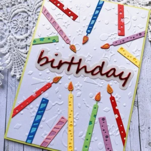 Birthday Candles Carbon Steel Crafting Dies Scrapbooking Die-Cuts Back View - P5649-00004