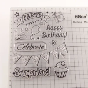 Birthday Party Stamp Set - detail view | clear stamp