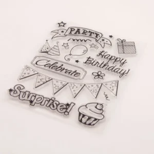 Birthday Party Stamp Set - lifestyle photo | clear stamp