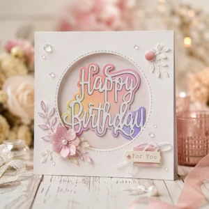 Sumflying Happy Birthday Celebration Words Metal Cutting Dies Birthday Script Window B 20261006 01