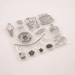 Birthday Stamp Set - lifestyle photo | clear stamp