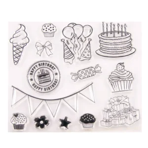 Birthday Stamp Set - packaging photo | clear stamp
