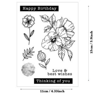Birthday Thanking Stamp Set - main product photo | clear stamp