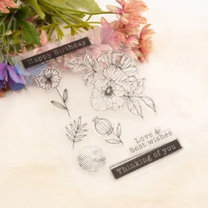 Birthday Thanking Stamp Set - lifestyle photo | clear stamp