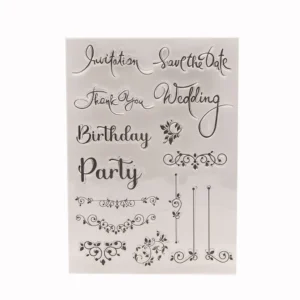 Birthday Wedding Party Occasion Clear Stamp Set - packaging photo | clear stamp