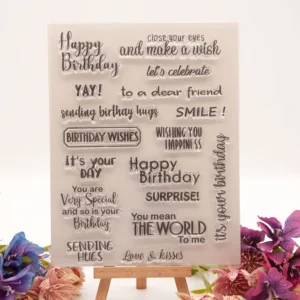 Birthday Wishes Letter Clear Stamp Set - main product photo | clear stamp