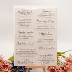 Birthday Wishes Stamp Set - main product photo | clear stamp