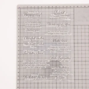 Birthday Wishes Stamp Set - detail view | clear stamp