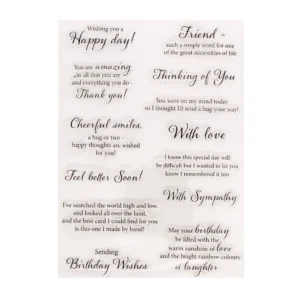 Birthday Wishes Stamp Set - packaging photo | clear stamp