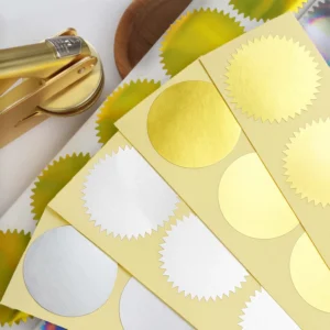Sumflying Blank Embosser Labels - Self-Adhesive for Raised Seals (100 Pcs) - image 1