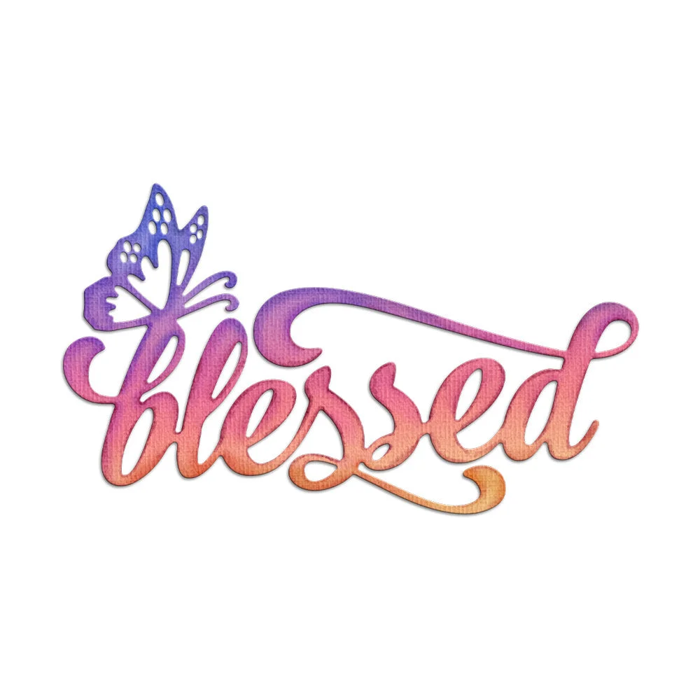 Blessed Words Metal Cutting Dies 1 01 Blessed Words Metal Cutting Dies 1 01