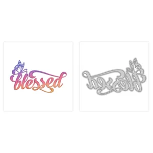 Sumflying "Blessed" Words Metal Cutting Dies Blessed Words Metal Cutting Dies 1 04