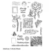 Bloom Flowers Letters Stamp Set - main product photo | clear stamp