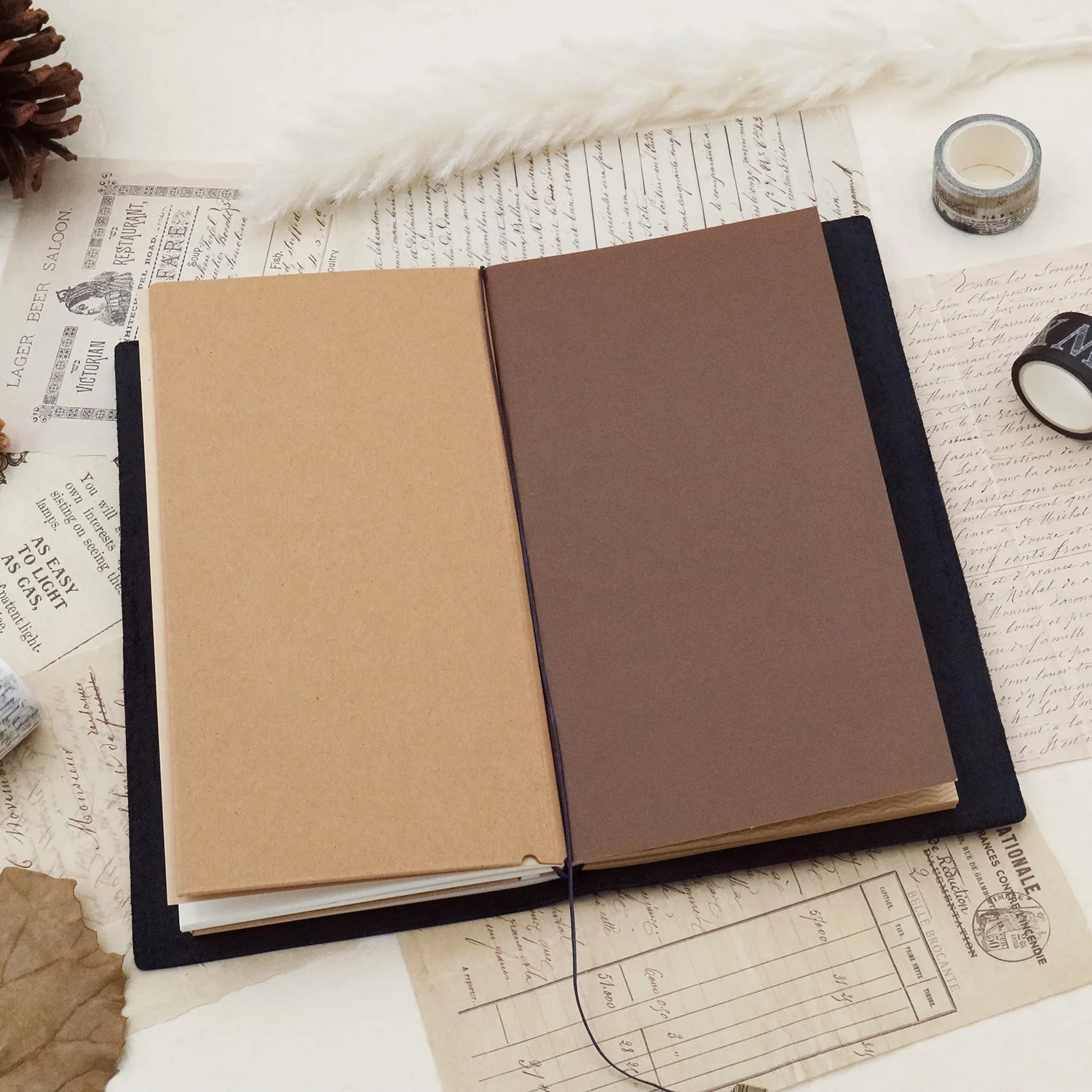 Blue Simple Leather Journal Set Blue Simple Leather Journal Set