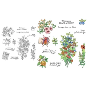 Sumflying Blueberry Berries Insects Clear Stamps Blueberry Insects Clear Stamps 03