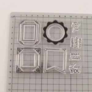 Border Stamp Set - size chart | clear stamp