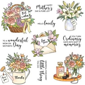 Bouquet Envelope Clear Stamps 01