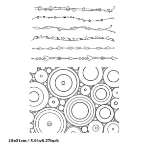 Bubbles Different Strips Background Stamp Set - main product photo | clear stamp