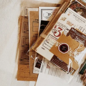 Vintage Retro Bills Sticky Notes - Aesthetic Scrapbooking Material