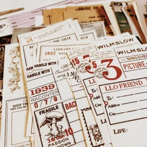 Vintage Retro Bills Sticky Notes - Aesthetic Scrapbooking Material