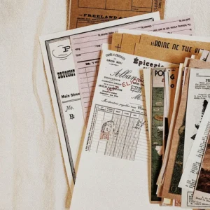 Vintage Retro Bills Sticky Notes - Aesthetic Scrapbooking Material