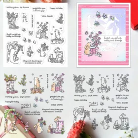 Sumflying Bunny Daily Life Boots Clear Stamps