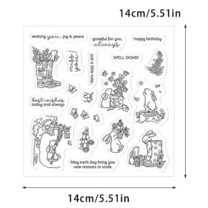 Sumflying Bunny Daily Life Boots Clear Stamps Bunny Daily Life Clear Stamps 02