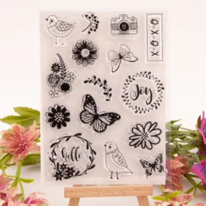 Butterfly Bird Stamp Set - main product photo | clear stamp