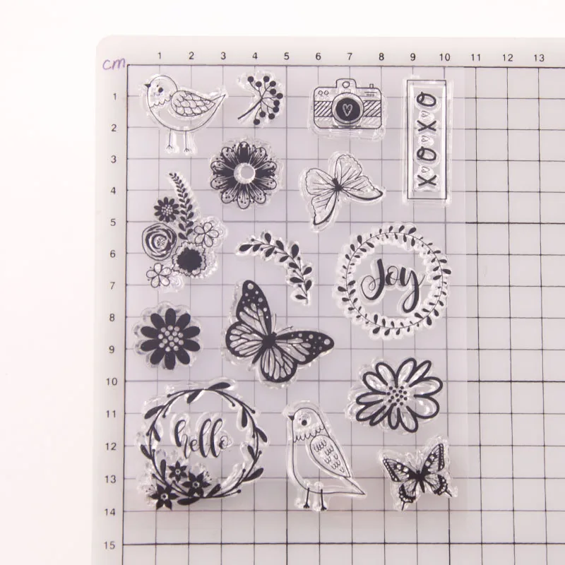 butterfly-bird-stamp-set-2 Butterfly Bird Stamp Set - detail view | clear stamp