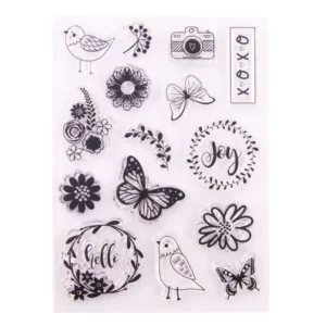 Butterfly Bird Stamp Set Butterfly Bird Stamp Set - packaging photo | clear stamp