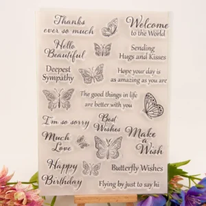 Butterfly Letters Stamp Set - main product photo | clear stamp
