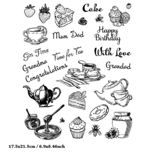 Cake Dessert Tea Time Stamp Set - main product photo | clear stamp