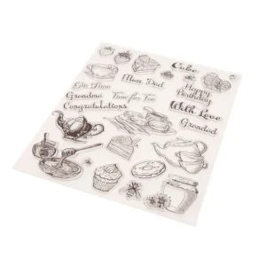 Cake Dessert Tea Time Stamp Set - packaging photo | clear stamp