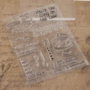 Cake Stamp Set - size chart | clear stamp