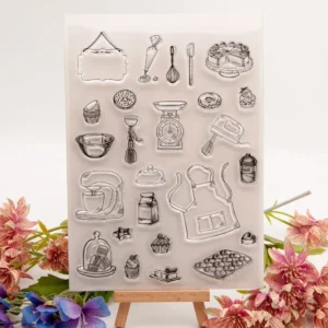 Cake store supplies Stamp Set - detail view | clear stamp