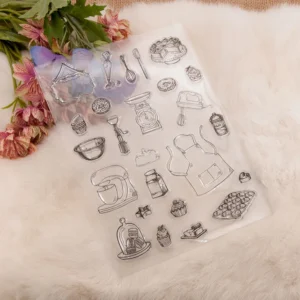 Cake store supplies Stamp Set - size chart | clear stamp