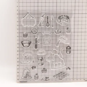 Cake store supplies Stamp Set - lifestyle photo | clear stamp