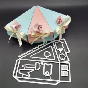 Back view – Sumflying Candy Gift Wedding Box Metal Die Cuts metal cutting dies