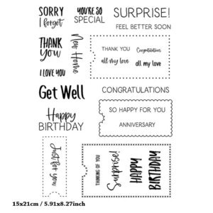 Celebrate Phrase Stamp Set - main product photo | clear stamp