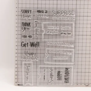 Celebrate Phrase Stamp Set - lifestyle photo | clear stamp
