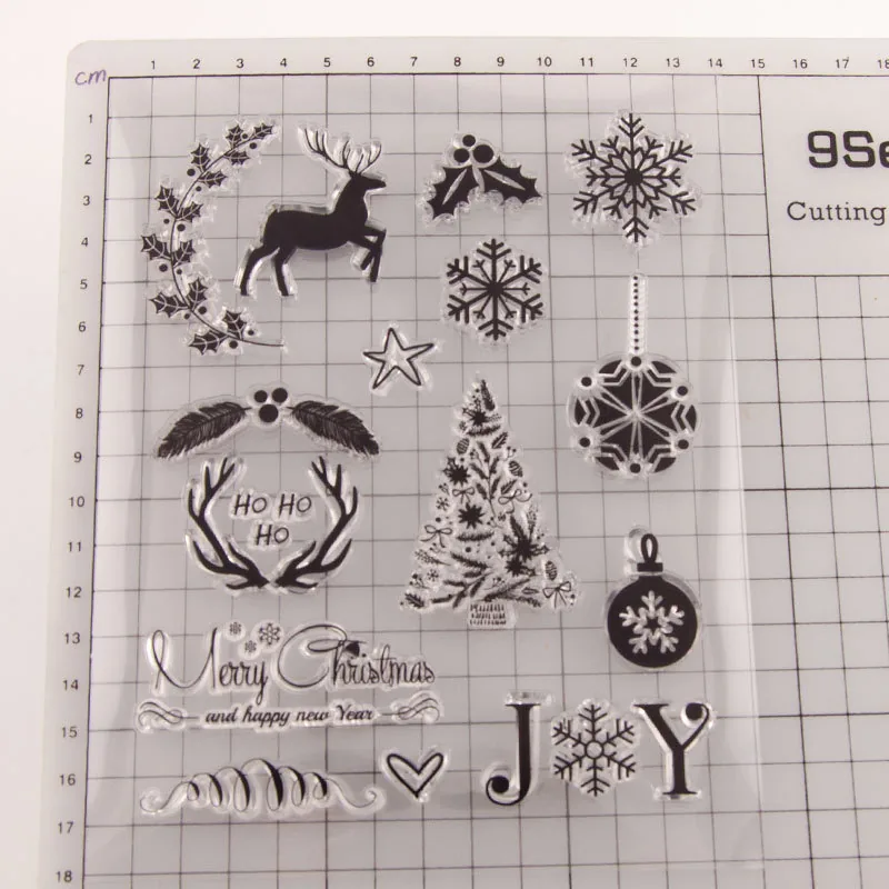 celebration-deer-stamp-set-2 Celebration Deer Stamp Set - detail view | clear stamp
